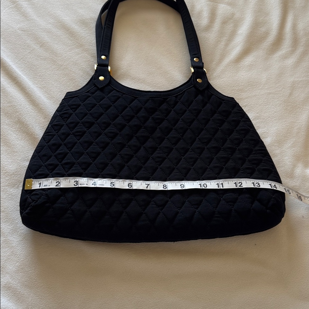 Vera Bradley Black Quilted Tote Bag - Picture 4 of 9